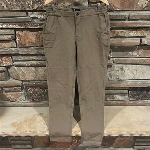 Mr. Marvis The Easies Jones Mid Brown Chino Pants Flex Waistband Organic Cotton